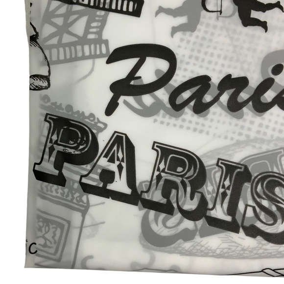 Paris Eiffel Tower French Shower Curtain Parisian Decor Black White 70 X 72 in - Picture 3 of 11